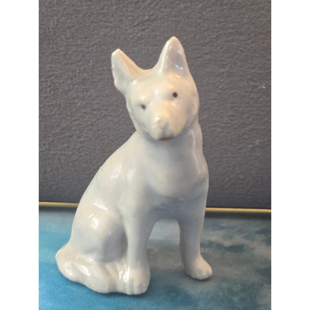 Vintage Antique Porcelain Dog Figurine Shepard from Japan